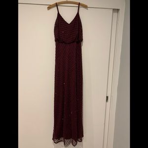Adrianna Papell Blouson Beaded Dress